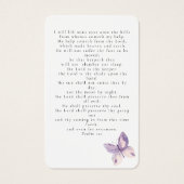 Papillons Photo Funeral Memorial Prayer Card (Dos)