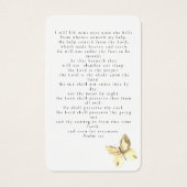 Papillons Photo Funeral Memorial Prayer Card (Dos)