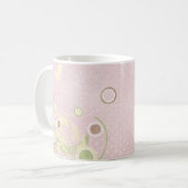 Papillons Pois Crème rose Mug classique (Devant gauche)