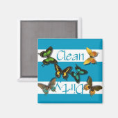 Papillons propres ou sales Lave-vaisselle Magnet (Recto/Verso)