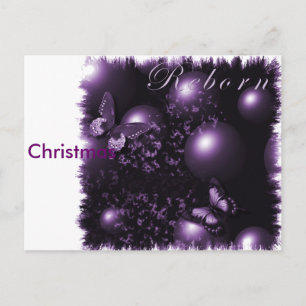 Papillons renaissants Christian Art Purple Carte p