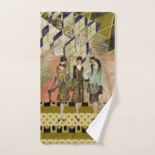 Papillons rétro à Paris (Serviette à main)