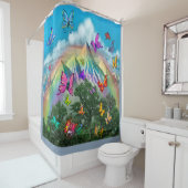 Papillons rideau de douche (En situation)