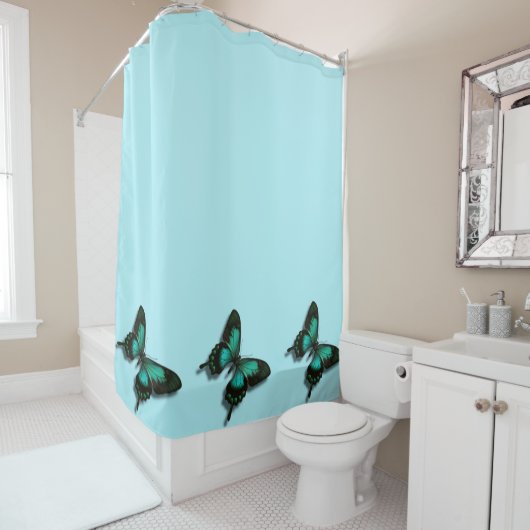Papillons rideau de douche standard (En situation)