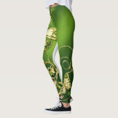 Papillons romantiques & vignes Leggings (Gauche)