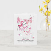 Papillons rose Carte de remerciements de sympathie (Fleur jaune)