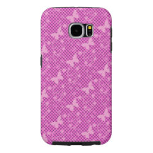 Papillons rose dentelle Samsung Galaxy Coque