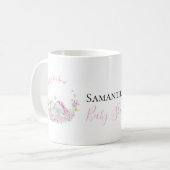 papillons rose éléphant Café Mug (Devant gauche)