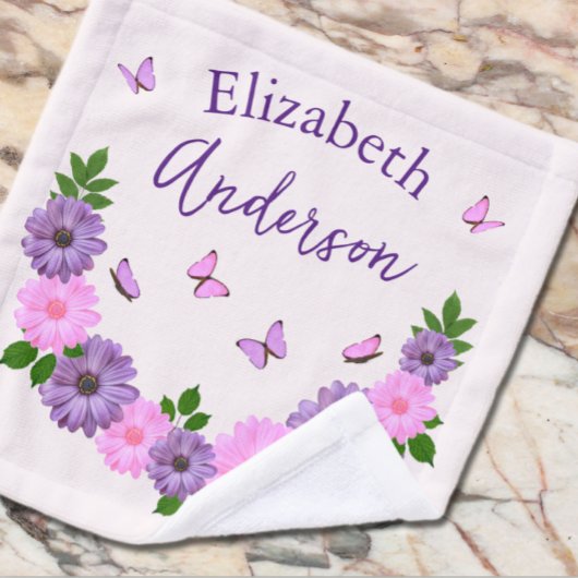 Papillons rose et pourpre