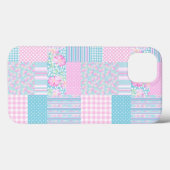 Papillons rose Faux Patchwork iPhone 6 Coque (Verso (horizontal))