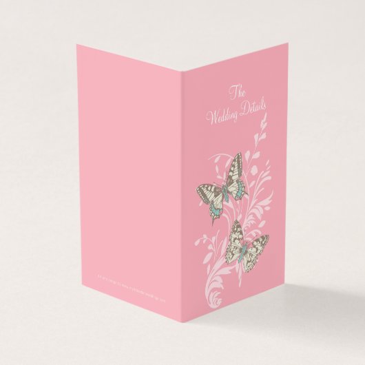 Papillons rose mariage détails plan (Outside)