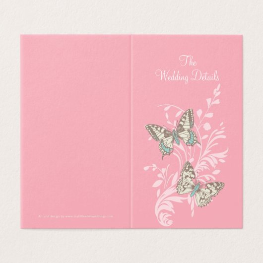 Papillons rose mariage détails plan (Outside Unfolded)