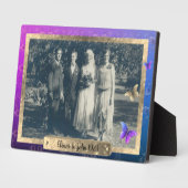 Papillons rose Plaque de table avec l'Easel (Côté)