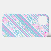 Papillons rose rose, Blue Stripes iPhone 6 Coque (Verso (horizontal))