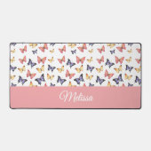 Papillons Rose Violet Monogramme Nom (Recto)