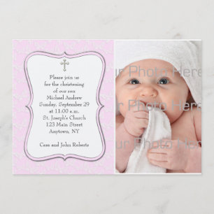 Papillons roses Carte photo religieux