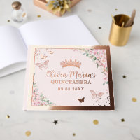 Papillons Roses en fleurs de cerisier Quinceañera