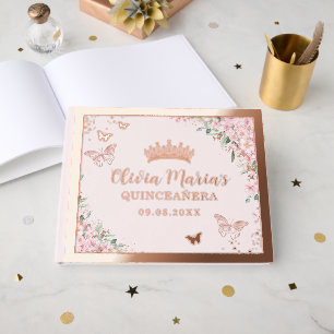 Papillons Roses en fleurs de cerisier Quinceañera