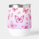 Papillons roses et motif de fleurs (Gauche)