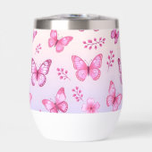 Papillons roses et motif de fleurs (Avant)