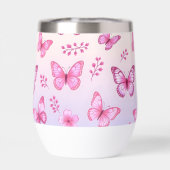 Papillons roses et motif de fleurs (Arrière)