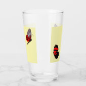 Papillons rouges Verre à boire (Gauche)