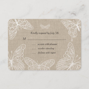 Papillons RSVP de dentelle