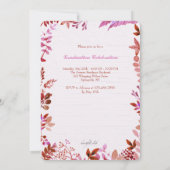 Papillons sociaux Photo Graduation Invitation (Dos)