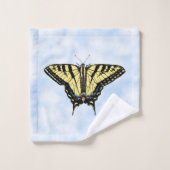 Papillons Southwest Yellow Swallowtail Blue Sky (Gant de toilette)