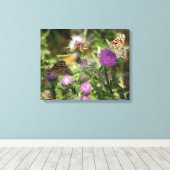 Papillons sur Fleurs Photo Impression unique (Insitu (Plancher de Bois))