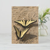 Papillons sur la carte de vacances Beach Flat (Debout devant)