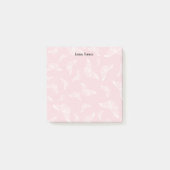 Papillons sur les notes post-it rose (Devant)