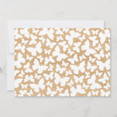 Papillons sur Motif bois Invitation Baby shower (Dos)