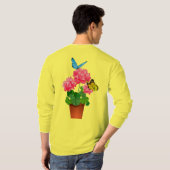 Papillons sur T-shirt Fleurs (Dos entier)