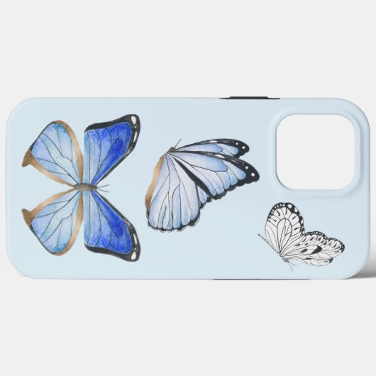 Papillons sur un coque iphone (B) (Verso (horizontal))