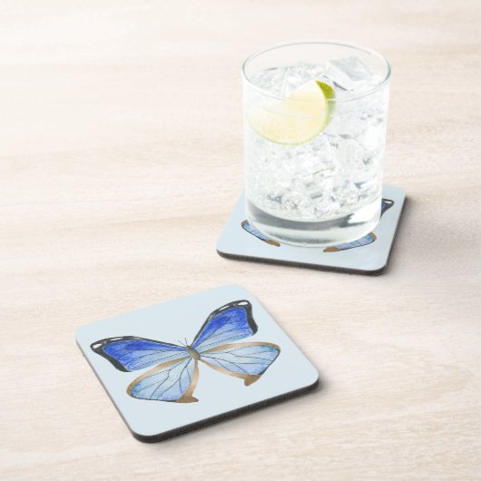 Papillons sur un ensemble de Dessous de verre (B) (Côté Droit)