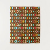 Papillons, tapisserie Brown, turquoise et corail (Devant)