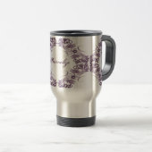 Papillons Tribaux Violets Mug de voyage (Devant droit)