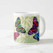 Papillons Tropicaux colorés Jumbo Mug (Devant droit)
