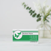 Papillons vert blanc fondu cartes de visite (Debout devant)