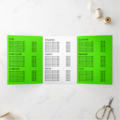 Papillons verts, Beauté Salon Tri-Fold Flyer (Intérieur)