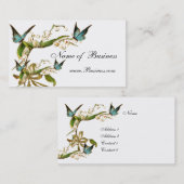 Papillons Vintages de la carte de profil blanc (Devant / Derrière)