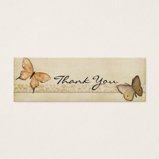 Papillons vintages Merci note (Devant)