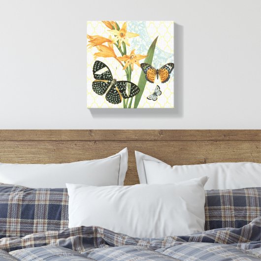 Papillons Vintages modernes toile étirée (Insitu(Chambre))