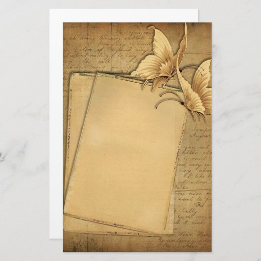 Papillons vintages Papeterie (Devant / Derrière)