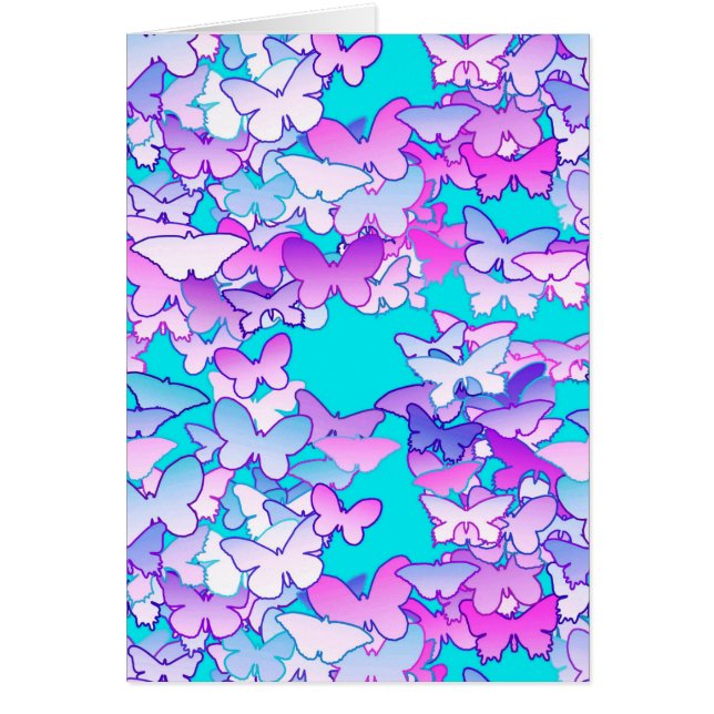 Papillons, violet et turquoise (Devant)