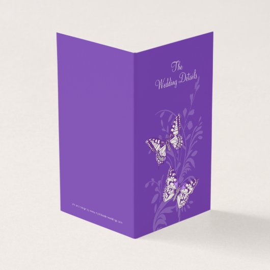 Papillons violet mariage détails plan (Outside)