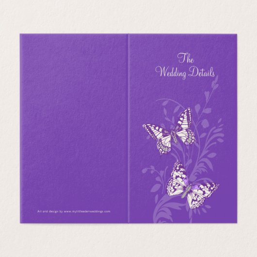 Papillons violet mariage détails plan (Outside Unfolded)