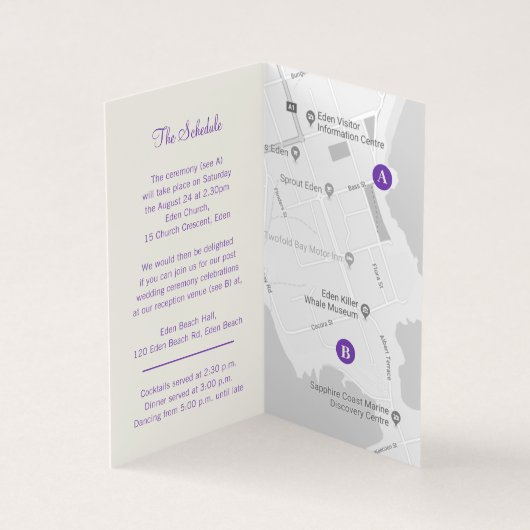 Papillons violet mariage détails plan (Inside)