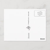 Papillons violets sur carte postale verticale mand (Dos)